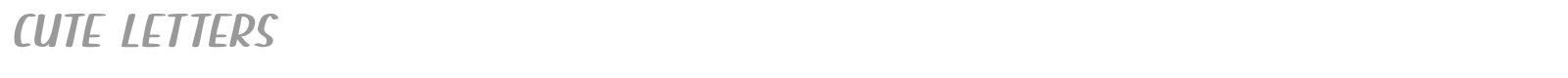 Cute Letters font preview